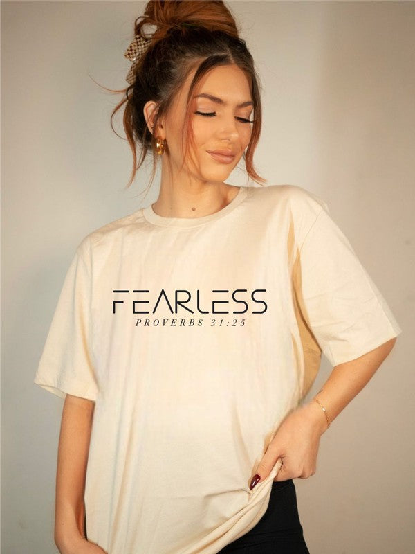 FEARLESS Proverbs 31 25  Boutique Tee - lolaluxeshop