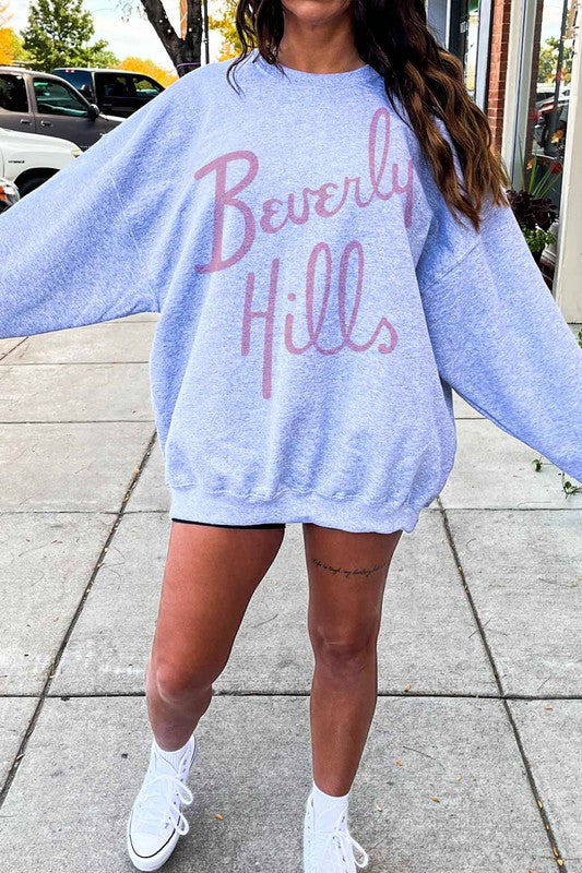 BEVERLY HILLS GRAPHIC SWEATSHIRT - lolaluxeshop