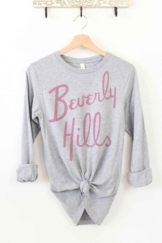 BEVERLY HILLS LONG SLEEVE TEE - lolaluxeshop