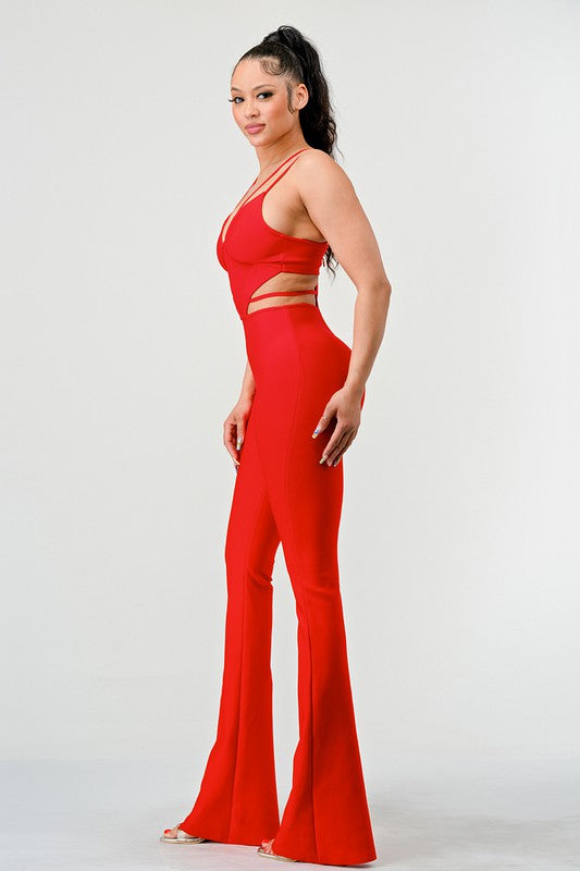 DOUBLE SPAGHETTI STRAP BODYCON JUMPSUIT - lolaluxeshop