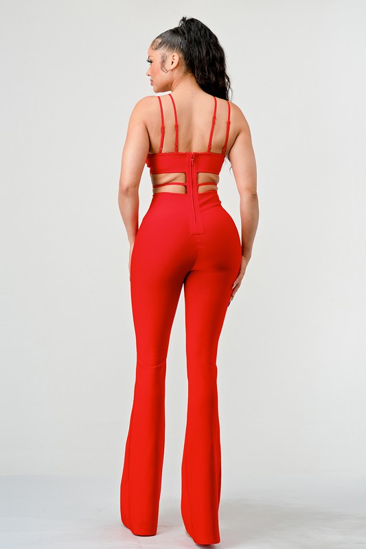 DOUBLE SPAGHETTI STRAP BODYCON JUMPSUIT - lolaluxeshop