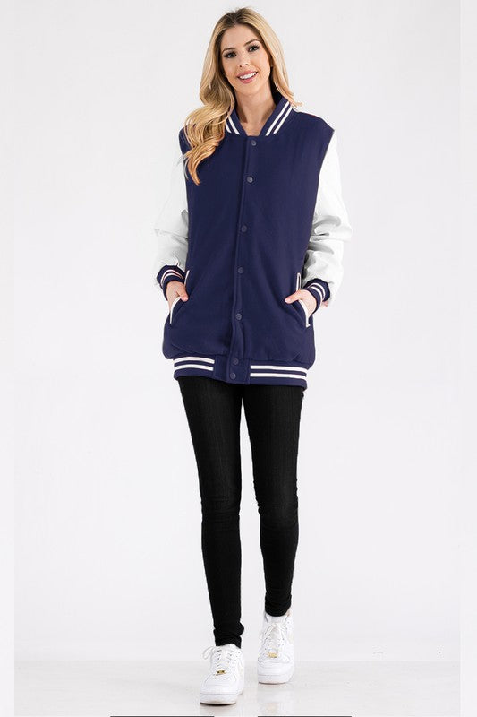 Boyfriend OverSize Letteman Jacket - lolaluxeshop