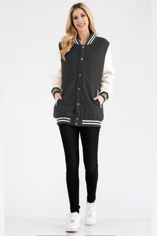 Boyfriend OverSize Letteman Jacket - lolaluxeshop