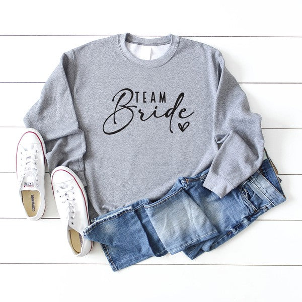 Team Bride Script Graphic Sweatshirt - lolaluxeshop