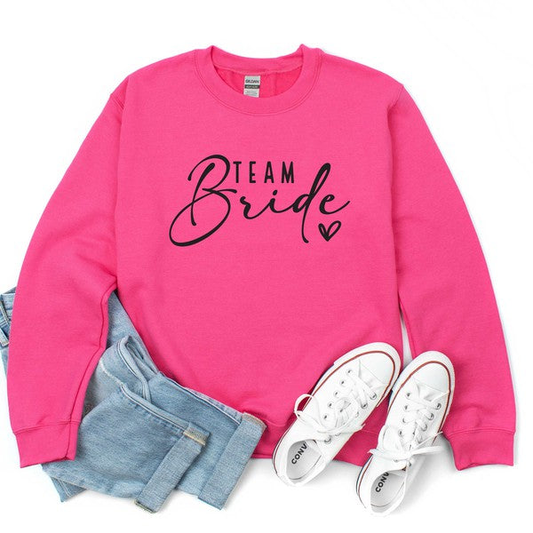 Team Bride Script Graphic Sweatshirt - lolaluxeshop