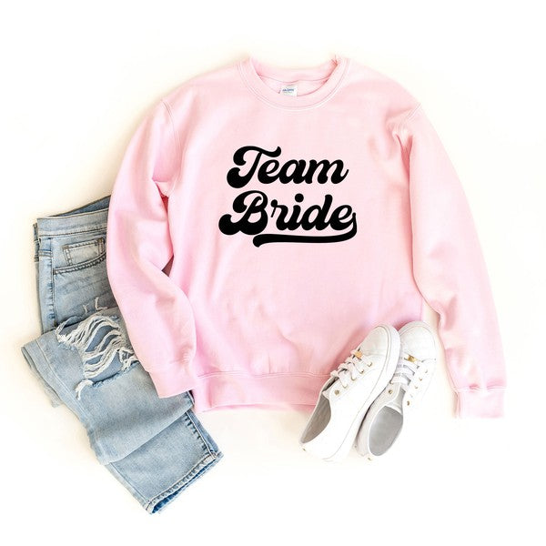 Team Bride Cursive Graphic Sweatshirt - lolaluxeshop