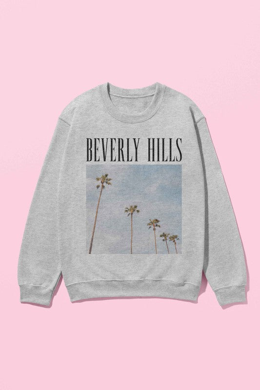 BEVERLY HILLS PHOTOGRAPH SWEATSHIRT PLUS SIZE - lolaluxeshop