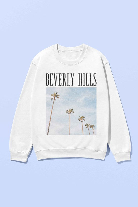 BEVERLY HILLS PHOTOGRAPH SWEATSHIRT PLUS SIZE - lolaluxeshop