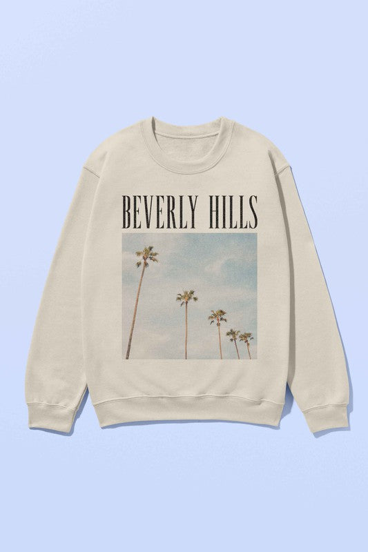 BEVERLY HILLS PHOTOGRAPH SWEATSHIRT PLUS SIZE - lolaluxeshop