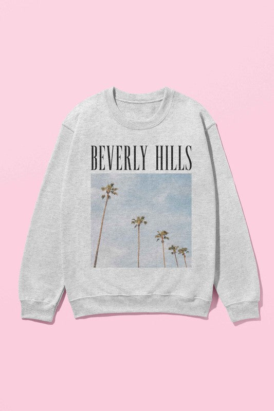 BEVERLY HILLS PHOTOGRAPH SWEATSHIRT PLUS SIZE - lolaluxeshop