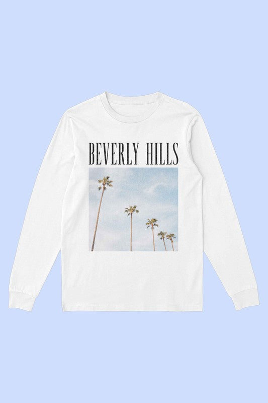 BEVERLY HILLS PHOTOGRAPH LONG SLEEVE TEE - lolaluxeshop