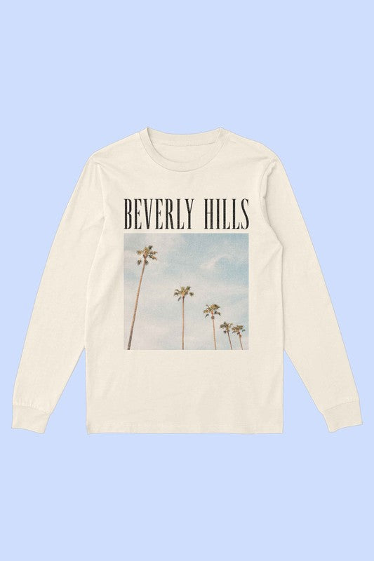 BEVERLY HILLS PHOTOGRAPH LONG SLEEVE TEE - lolaluxeshop