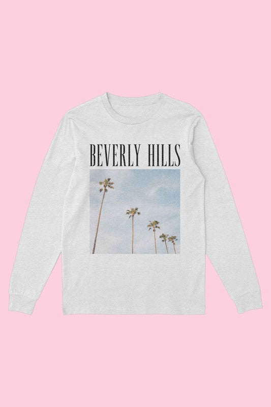 BEVERLY HILLS PHOTOGRAPH LONG SLEEVE TEE - lolaluxeshop