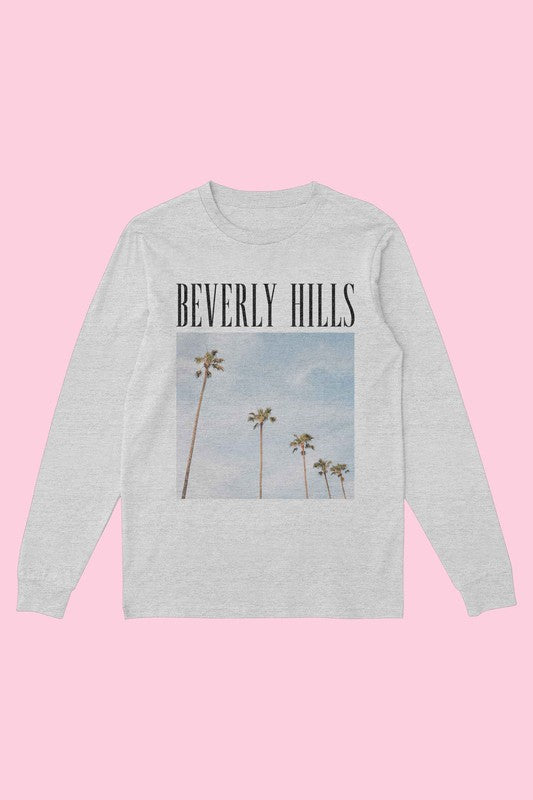 BEVERLY HILLS PHOTOGRAPH LONG SLEEVE TEE - lolaluxeshop