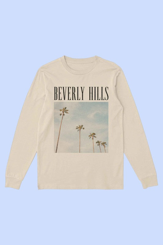 BEVERLY HILLS PHOTOGRAPH LONG SLEEVE TEE - lolaluxeshop