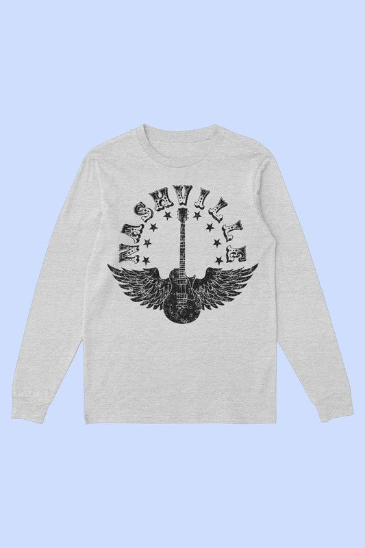 VINTAGE NASHVILLE LONG SLEEVE TEE - lolaluxeshop