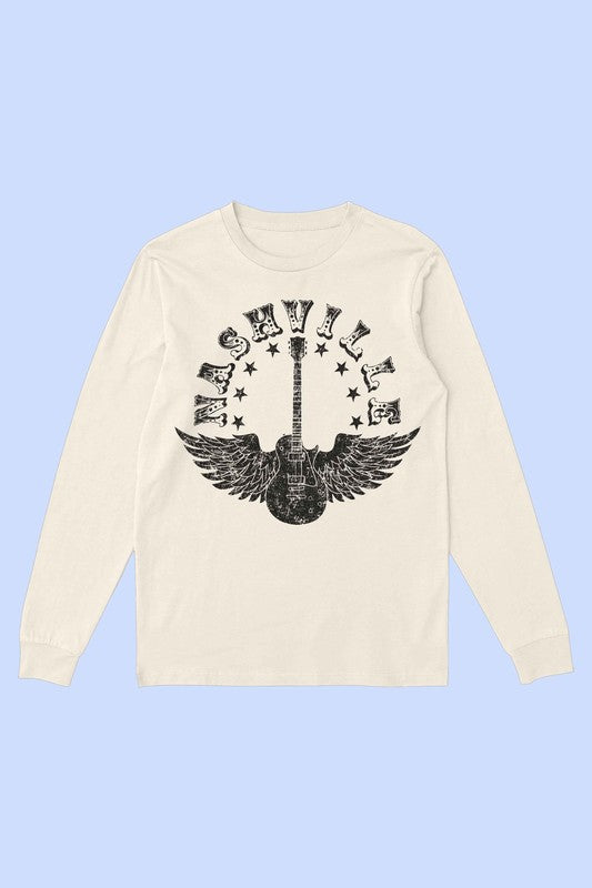 VINTAGE NASHVILLE LONG SLEEVE TEE - lolaluxeshop