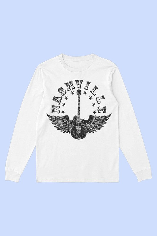 VINTAGE NASHVILLE LONG SLEEVE TEE - lolaluxeshop