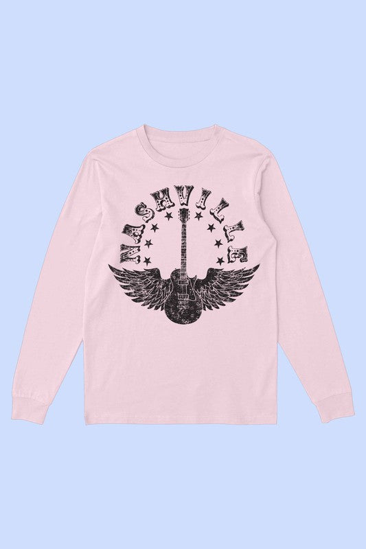 VINTAGE NASHVILLE LONG SLEEVE TEE - lolaluxeshop