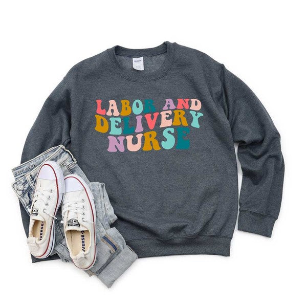 Labor And Delivery Nurse Wavy Bright Colorful - lolaluxeshop