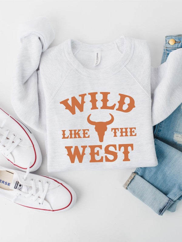 Wild Like The West Crewneck Sweatshirt - lolaluxeshop