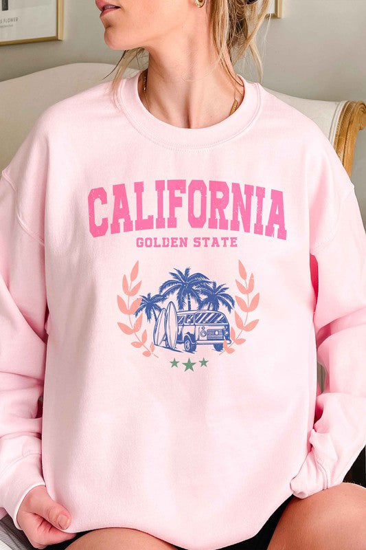 CALIFORNIA GOLDEN STATE GRAPHIC SWEATSHIRT - lolaluxeshop