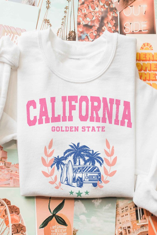 CALIFORNIA GOLDEN STATE GRAPHIC SWEATSHIRT - lolaluxeshop