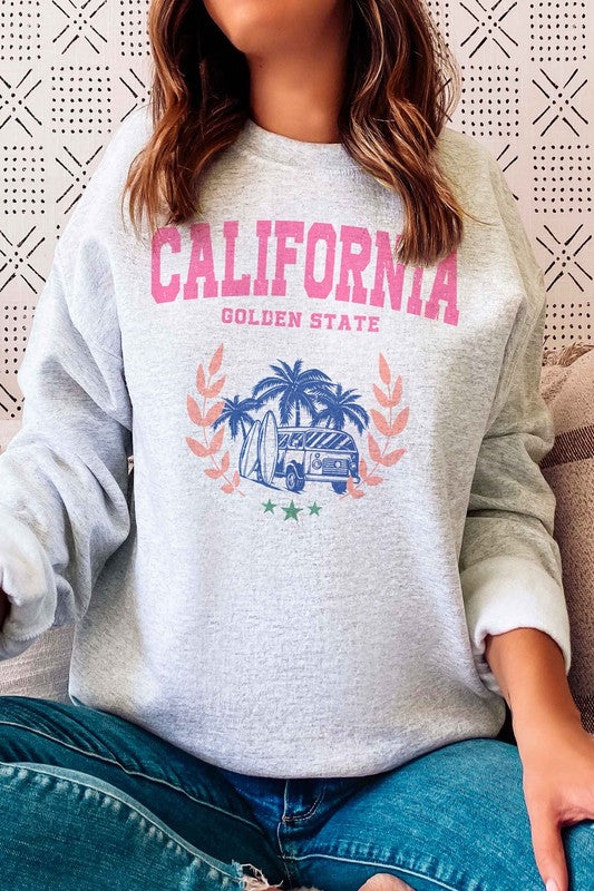 CALIFORNIA GOLDEN STATE GRAPHIC SWEATSHIRT - lolaluxeshop