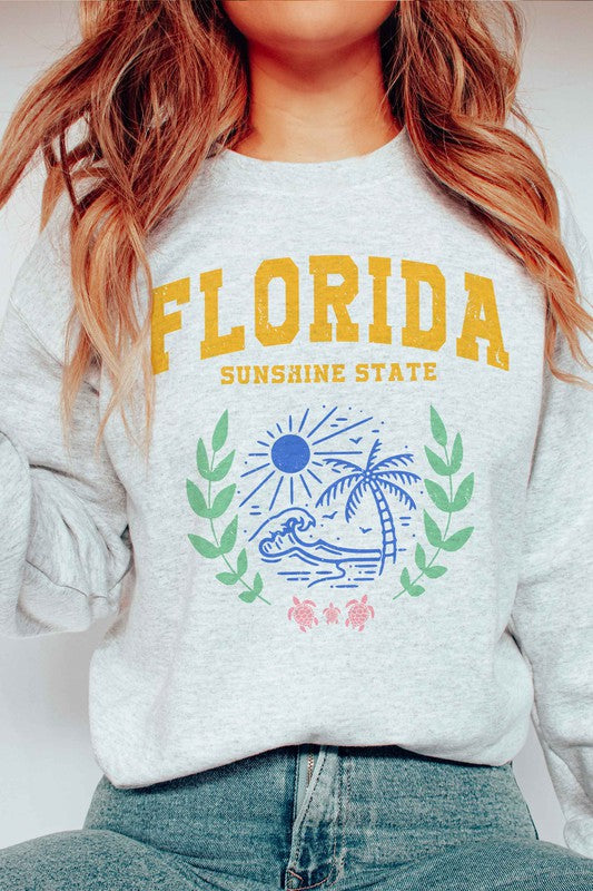 FLORIDA SUNSHINE STATE GRAPHIC SWEATSHIRT - lolaluxeshop