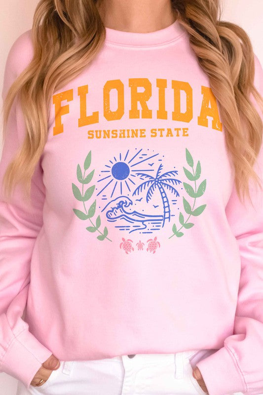 FLORIDA SUNSHINE STATE GRAPHIC SWEATSHIRT - lolaluxeshop