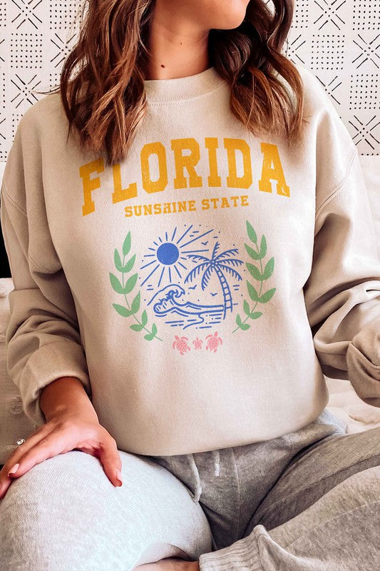 FLORIDA SUNSHINE STATE GRAPHIC SWEATSHIRT - lolaluxeshop