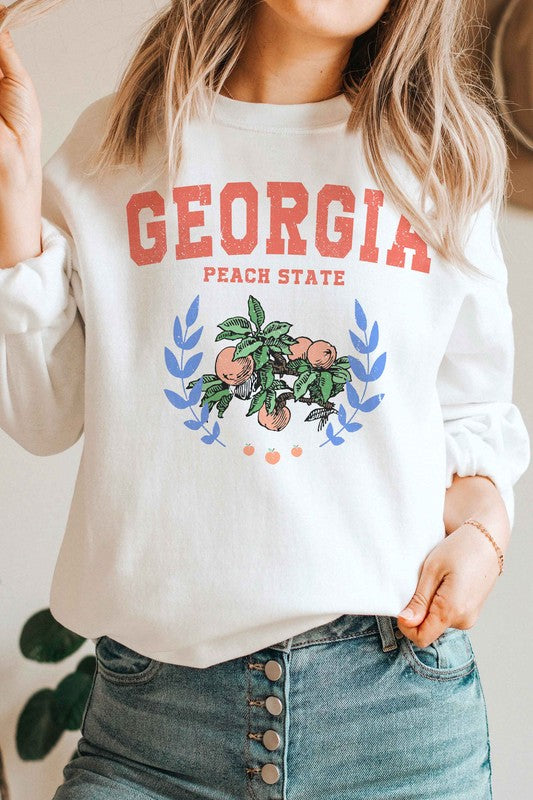 GEORGIA PEACH STATE GRAPHIC SWEATSHIRT - lolaluxeshop