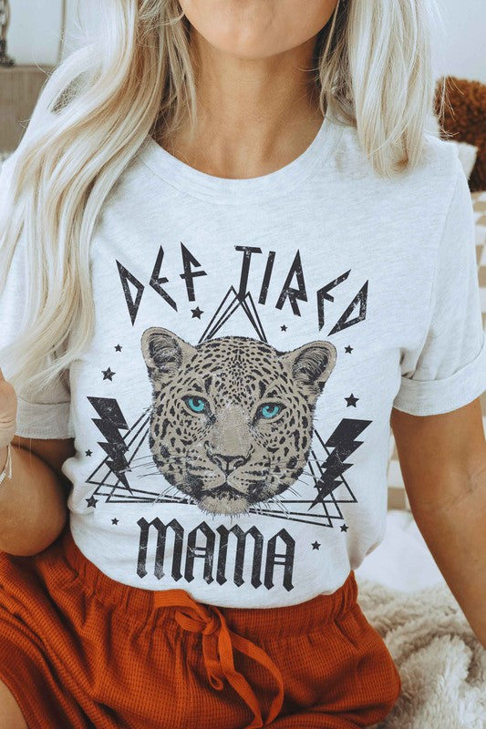 DEF TIRED MAMA LEOPARD GRAPHIC TEE - lolaluxeshop