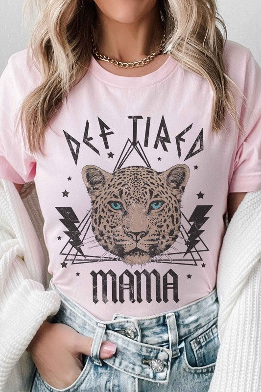 DEF TIRED MAMA LEOPARD GRAPHIC TEE - lolaluxeshop