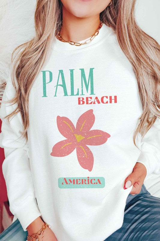 PALM BEACH AMERICA GRAPHIC SWEATSHIRT - lolaluxeshop