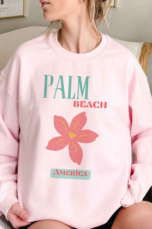 PALM BEACH AMERICA GRAPHIC SWEATSHIRT - lolaluxeshop