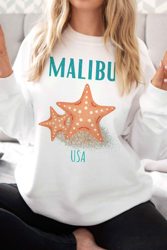 MALIBU USA GRAPHIC SWEATSHIRT - lolaluxeshop