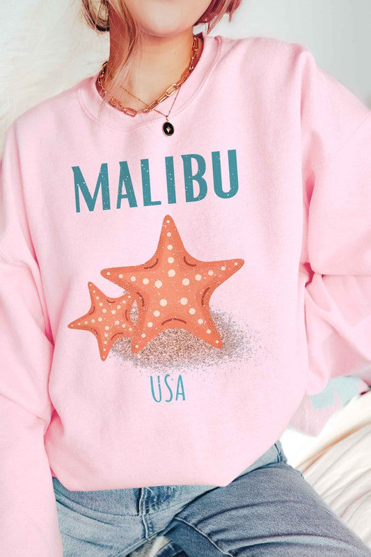 MALIBU USA GRAPHIC SWEATSHIRT - lolaluxeshop