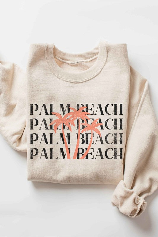 PALM BEACH GRAPHIC SWEATSHIRT - lolaluxeshop