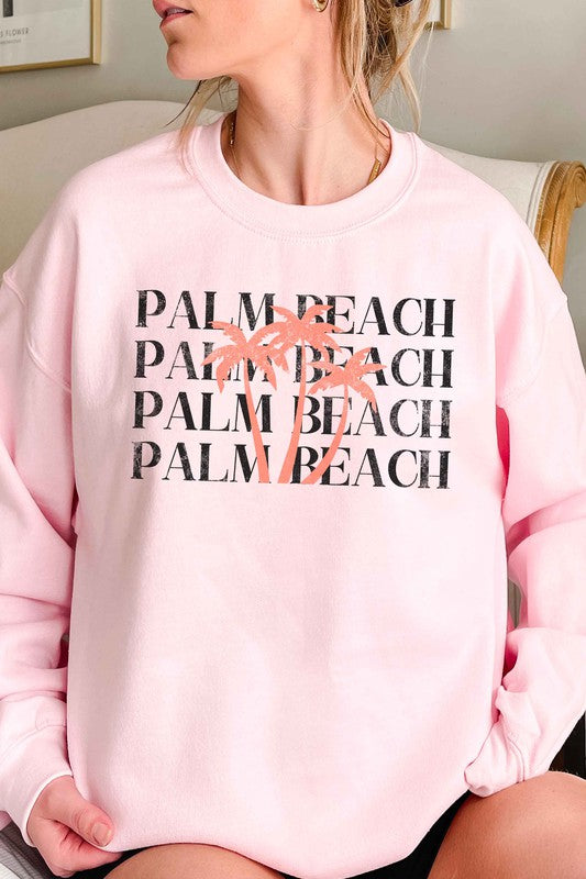 PALM BEACH GRAPHIC SWEATSHIRT - lolaluxeshop