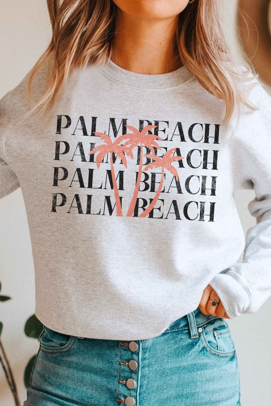 PALM BEACH GRAPHIC SWEATSHIRT - lolaluxeshop