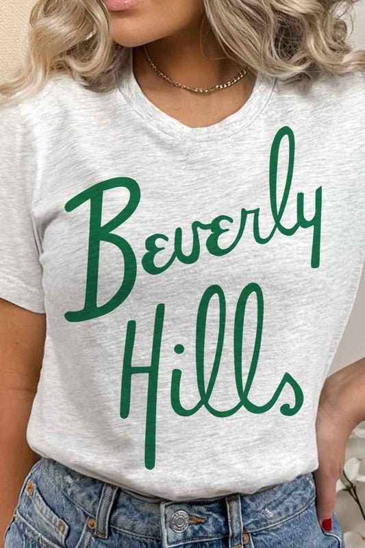 OVERSIZED BEVERLY HILLS GRAPHIC TEE - lolaluxeshop