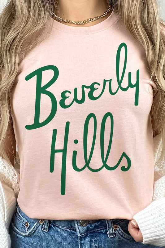 OVERSIZED BEVERLY HILLS GRAPHIC TEE - lolaluxeshop