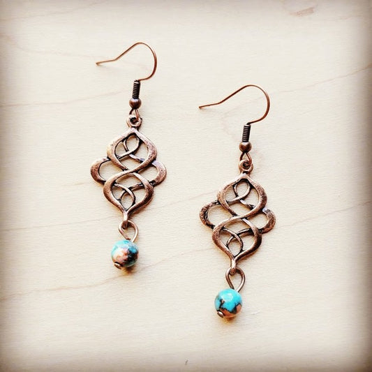 Multi-Colored Jade Scroll Drop Earrings - lolaluxeshop