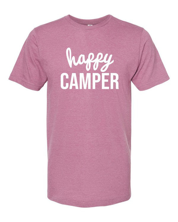 Happy Camper Words Crewneck Tee - lolaluxeshop