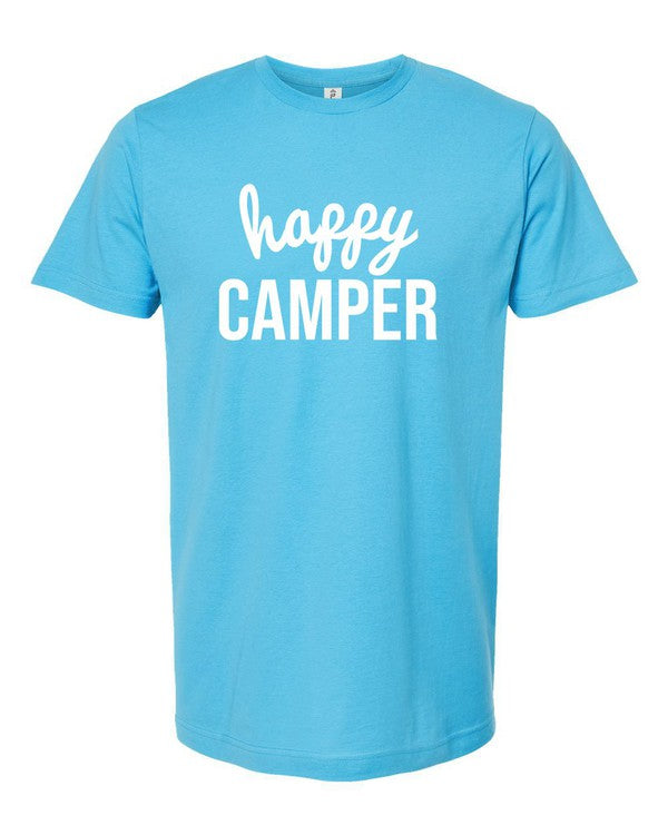 Happy Camper Words Crewneck Tee - lolaluxeshop