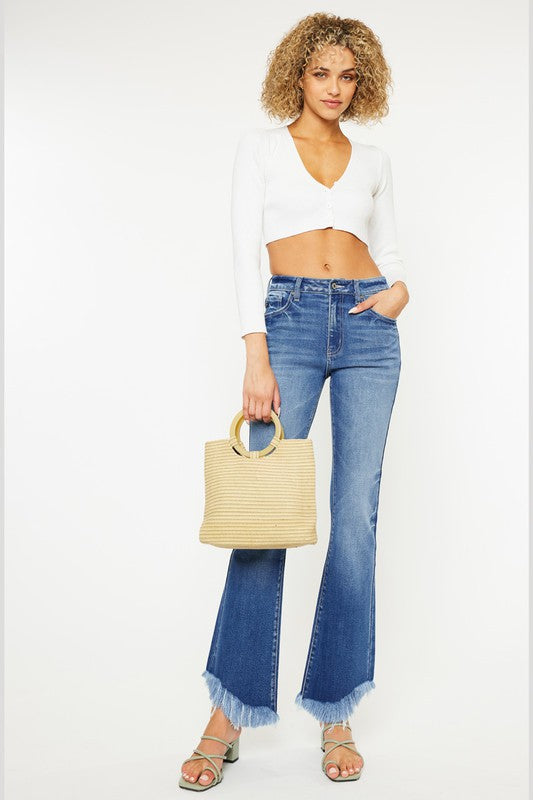 High Rise Bootcut Jeans - lolaluxeshop