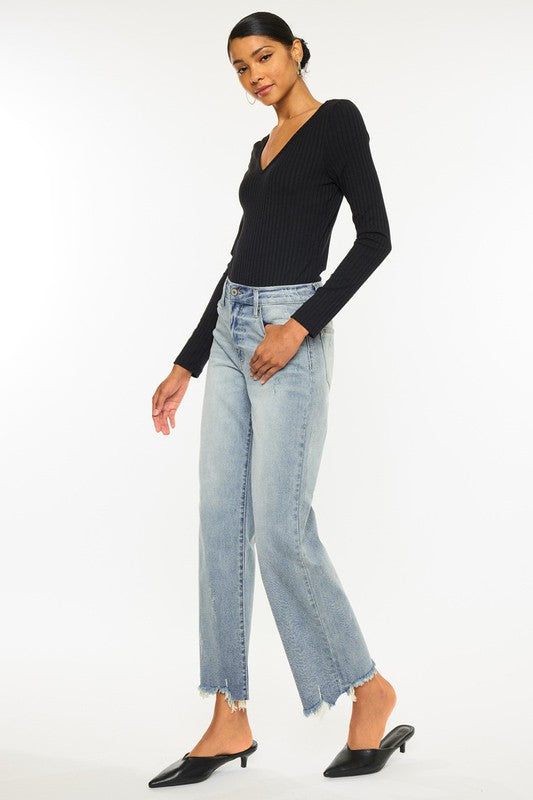 High Rise Slim Wide Leg - lolaluxeshop