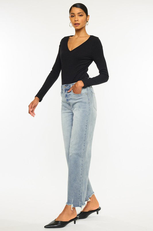 High Rise Slim Wide Leg - lolaluxeshop