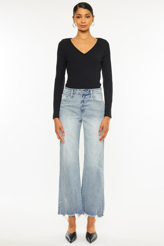 High Rise Slim Wide Leg - lolaluxeshop